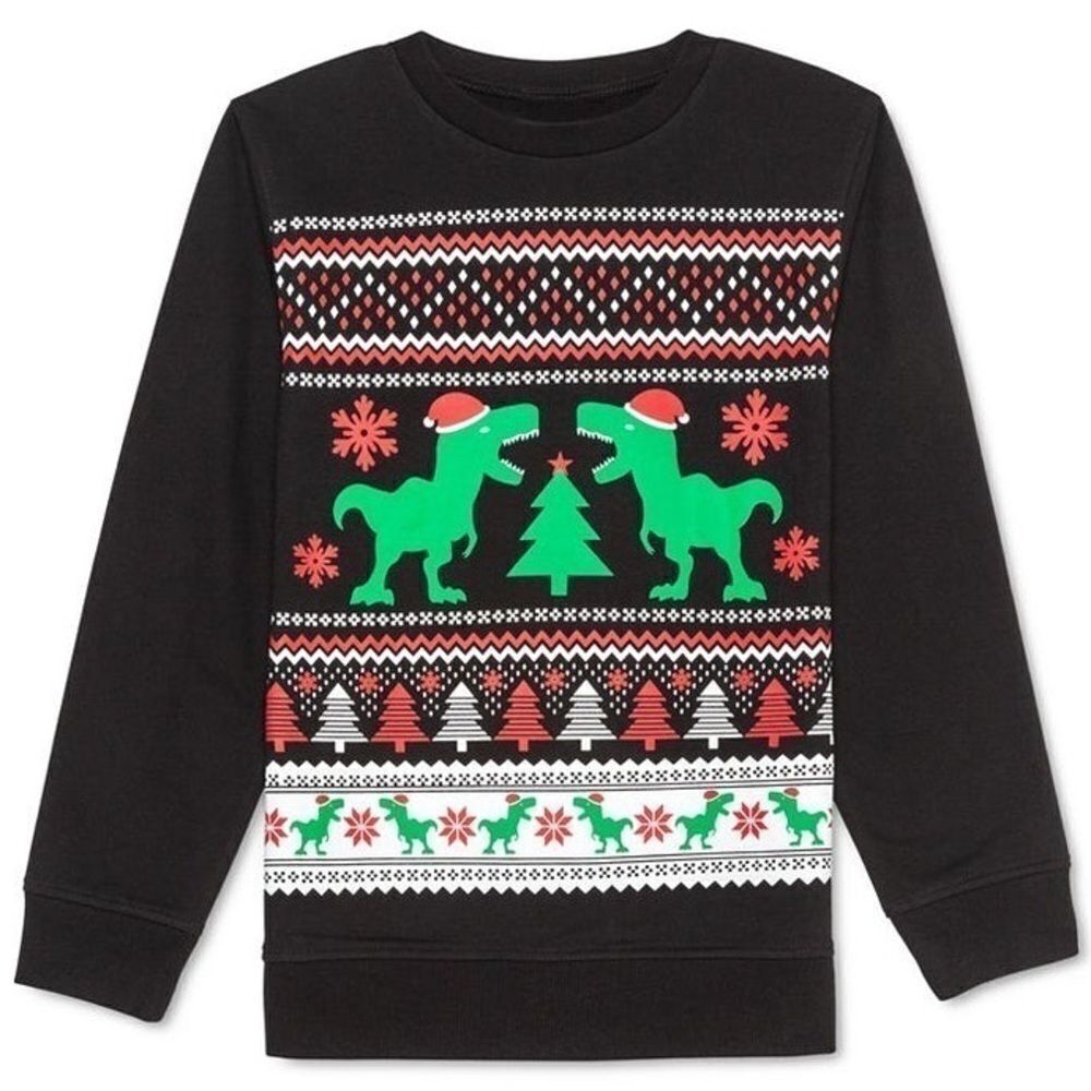 JEM BIG BOY'S HOLIDAY REX SWEATSHIRT BLACK SIZE LARGE